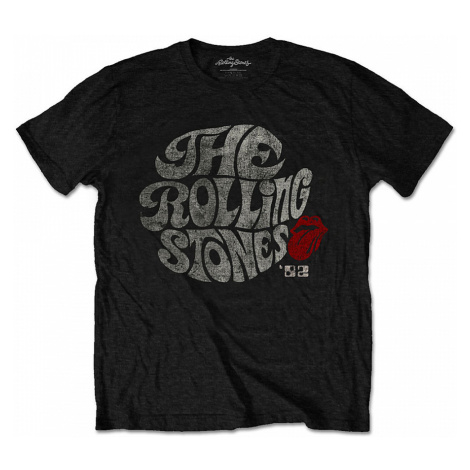 Rolling Stones tričko, Swirl Logo ´82 Eco-Tee Black, pánské RockOff