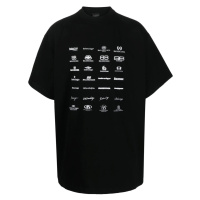 BALENCIAGA Archives Logos Black tričko