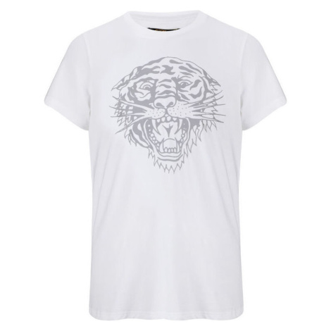 Ed Hardy Tiger-glow t-shirt white Bílá