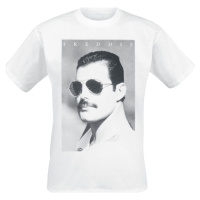 Queen Freddie Mercury - Sunglasses Tričko bílá