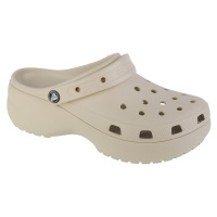 Béžové dámské nazouváky Crocs Classic Platform Clog Béžová