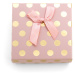 Beneto Růžová dárková krabička se zlatými puntíky KP7-9