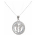 Dámský stříbrný náhrdelník pro zamilované AGS469/45F