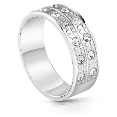 Guess Módní prsten s krystaly UBR29030