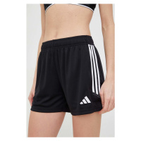 Tréninkové šortky adidas Performance Tiro 23 dámské, černá barva, s aplikací, medium waist