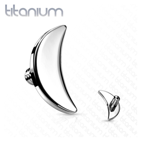 Titanová náhradní hlavička do implantátu, půlměsíc 4 mm, stříbrná barva, tloušťka 1,6 mm Šperky eshop