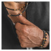 Manoki Pánský náhrdelník Sergio přírodní kůže a chirurgická ocel WA700G Černá 45 cm