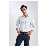 DEFACTO Modern Fit Italian Collar Long Sleeve Shirt