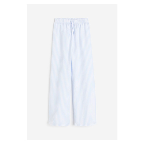 H & M - Pyžamové kalhoty z bavlny - modrá H&M