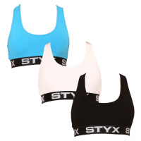 3PACK dámská podprsenka Styx sport vícebarevná (3IP09019)