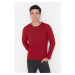 Trendyol Claret Red Men 2-Pack Basic - Slim Fit Single Jersey Crew Neck Long Sleeved T-Shirt