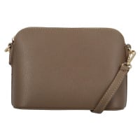 Dámská kožená crossbody kabelka taupe - Delami Gosslin