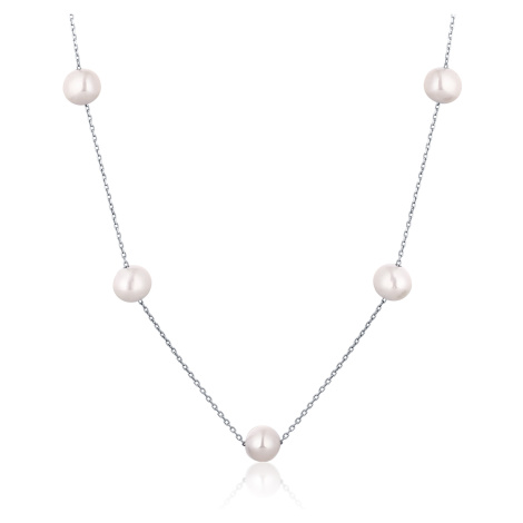 JwL Luxury Pearls Náhrdelník z něžných 5 pravých perel JL0755