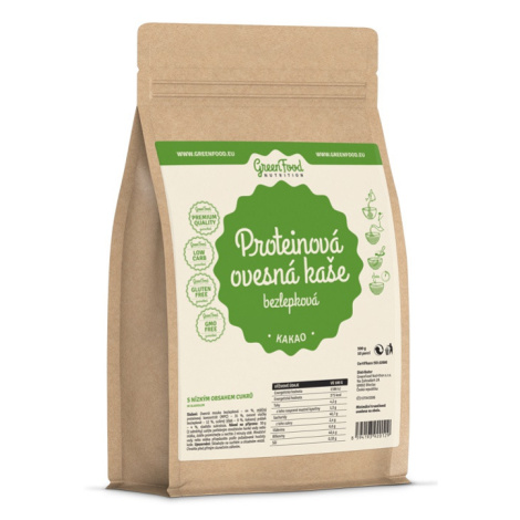 GreenFood Proteinová ovesná kaše bezlepková 500 g - kakaová GreenFood Nutrition