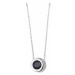 Klenoty Amber Minimalistický stříbrný náhrdelník s černým zirkonem