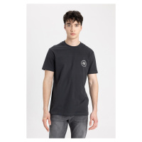 DEFACTO Slim Fit Crew Neck Printed Short Sleeve T-Shirt