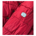 Asymetrická červená dámská zimní bunda (M-21113)