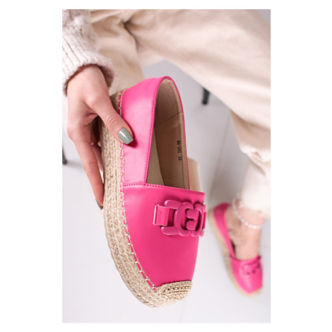 Fuchsiové platformové espadrilly Teresa Bestelle