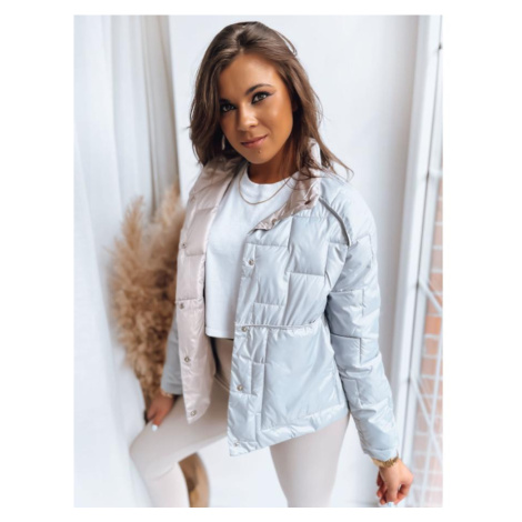 Oboustranná dámská bunda světle šedé barvy DStreet