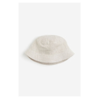 H & M - Lněný klobouk bucket - béžová