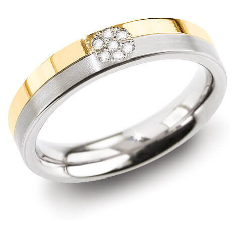Boccia Titanium Úžasný prsten z titanu s diamanty 0129-06