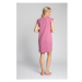 Lalupa LA033 Bavlněné žebrované šaty na spaní - heather ruznobarevne