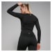 MP Dámský Shape Seamless Crop Top s Dlouhým Rukávem – Černý