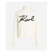 Rolák karl lagerfeld soutache signature chunky knit white/black