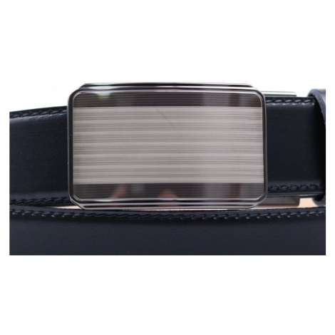 Penny Belts Pánský kožený opasek s plnou sponou automat 235-020-A11 černý