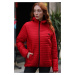 River Club Women's Red Hooded Inner Lined Water And Windproof Coat.