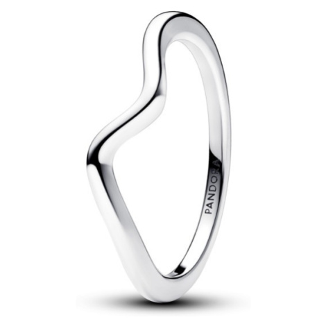 Pandora Vlnitý stříbrný prsten Timeless 193095C00 50 mm