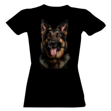Dámské tričko Tmavý Německý ovčák