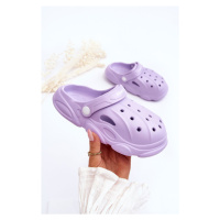 Dětské pěnové pantofle Crocs fialove Cloudy