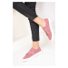 Soho Pale Pink Linen Women's Sneakers 18111