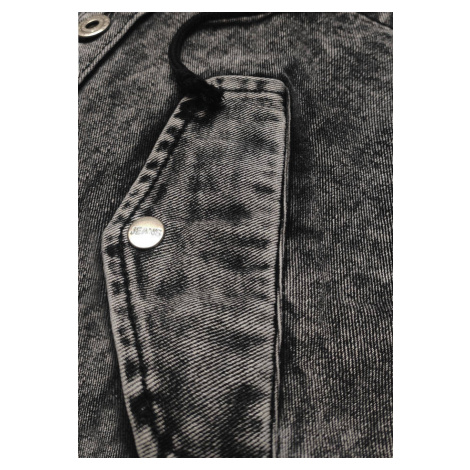 Černá dámská džínová bunda na knoflíky (C187) Re-Dress