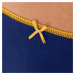 Blancheporte Maxi bavlněné kalhotky se sladěným potiskem hvězdiček, sada 4 ks nám.modrá/šafránov