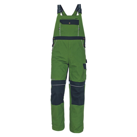 Australian Line Stanmore Pánské pracovní kalhoty s laclem 03020003 zelená/černá
