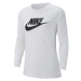 Nike NSW TEE ESSNTL LS ICON FTRA Dámské triko, bílá, veľkosť