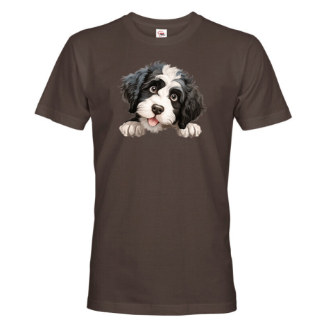 Pánské tričko s potiskem Portugalský vodný pes-  tričko pro milovníky psů BezvaTriko