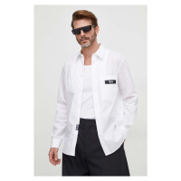 Bavlněná košile Versace Jeans Couture bílá barva, regular, s klasickým límcem, 76GALY19 CN002