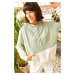 Olalook Women's Mint 2-Color Oversize Sweatshirt