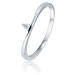 JVD Půvabný stříbrný prsten s čirým zirkonem SVLR0910X75BI