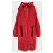 Červený přehoz přes oblečení s kapucí á la alpaka (B3005) Červená