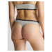 Dámská tanga 2 Pack CK96 000QD3990E BGH černá/šedá - Calvin Klein