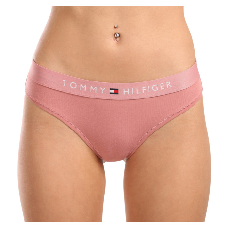 Dámská tanga Tommy Hilfiger růžové ( UW0UW04146 TJ5)