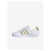 Zlato-bílé dámské kožené tenisky adidas Originals Superstar
