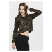 Dámská mikina pás // Urban classics Ladies Camo Cropped Hoody olive camo