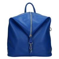 Kožený dámský batoh Unidax Arabel - modrá