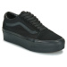 Vans UA Old Skool Stackform SUEDE/CANVAS BLACK/BLACK Černá