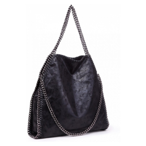 Černá dámská kabelka s výrazným kováním Dahlia Mahel